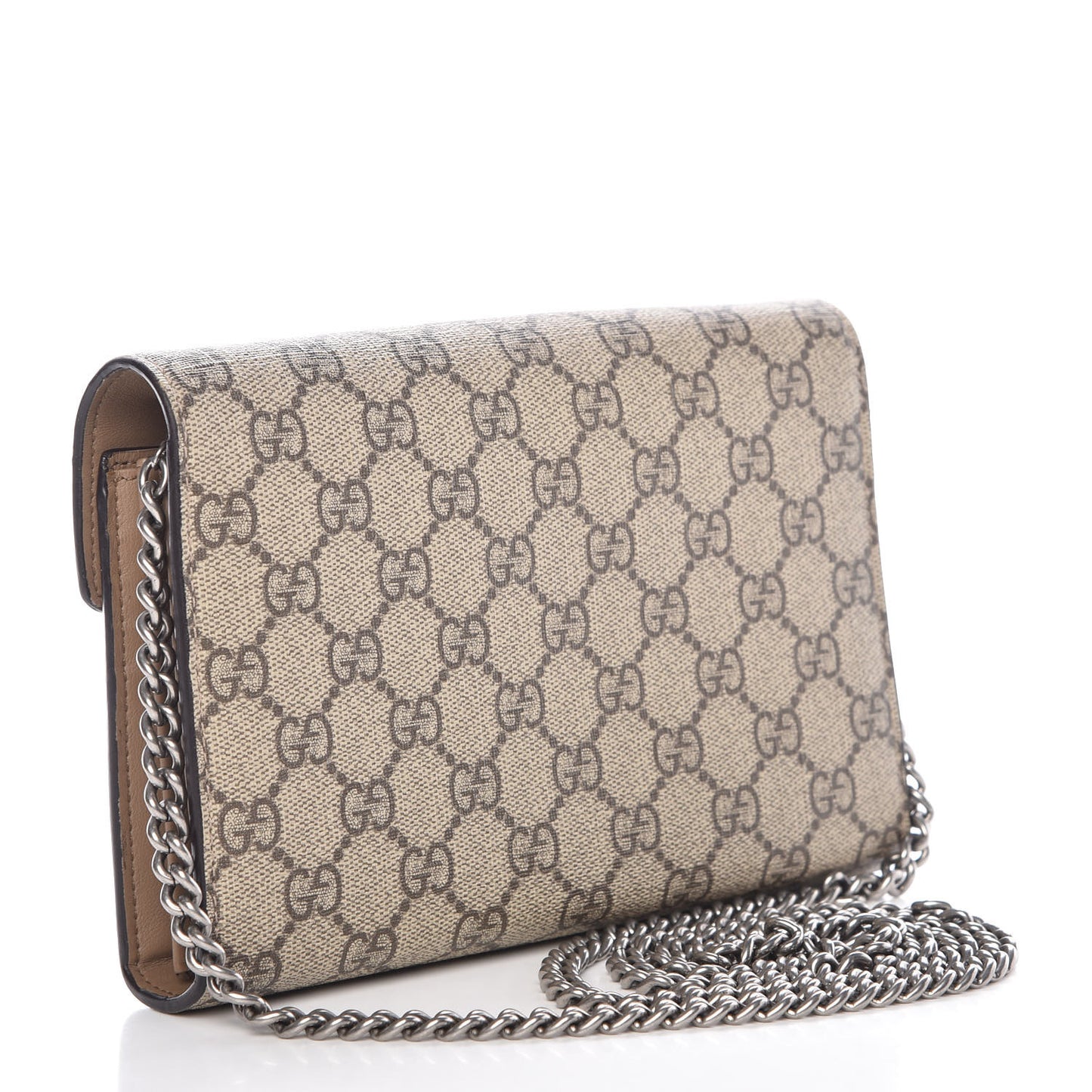 GG Supreme Monogram Mini Dionysus Chain Wallet Beige Taupe
