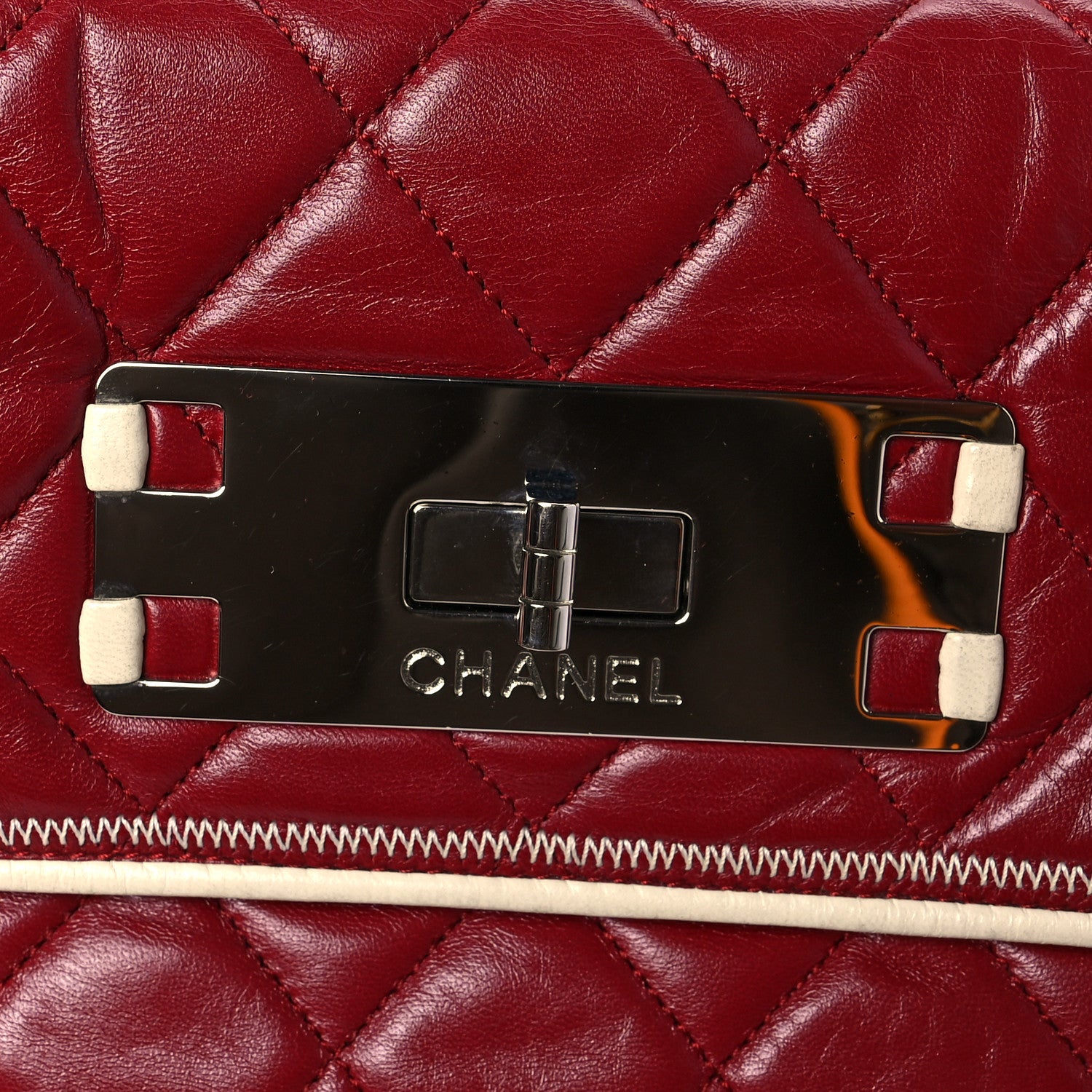 Chanel Lambskin East West Mademoiselle Flap Red 9 of 9
