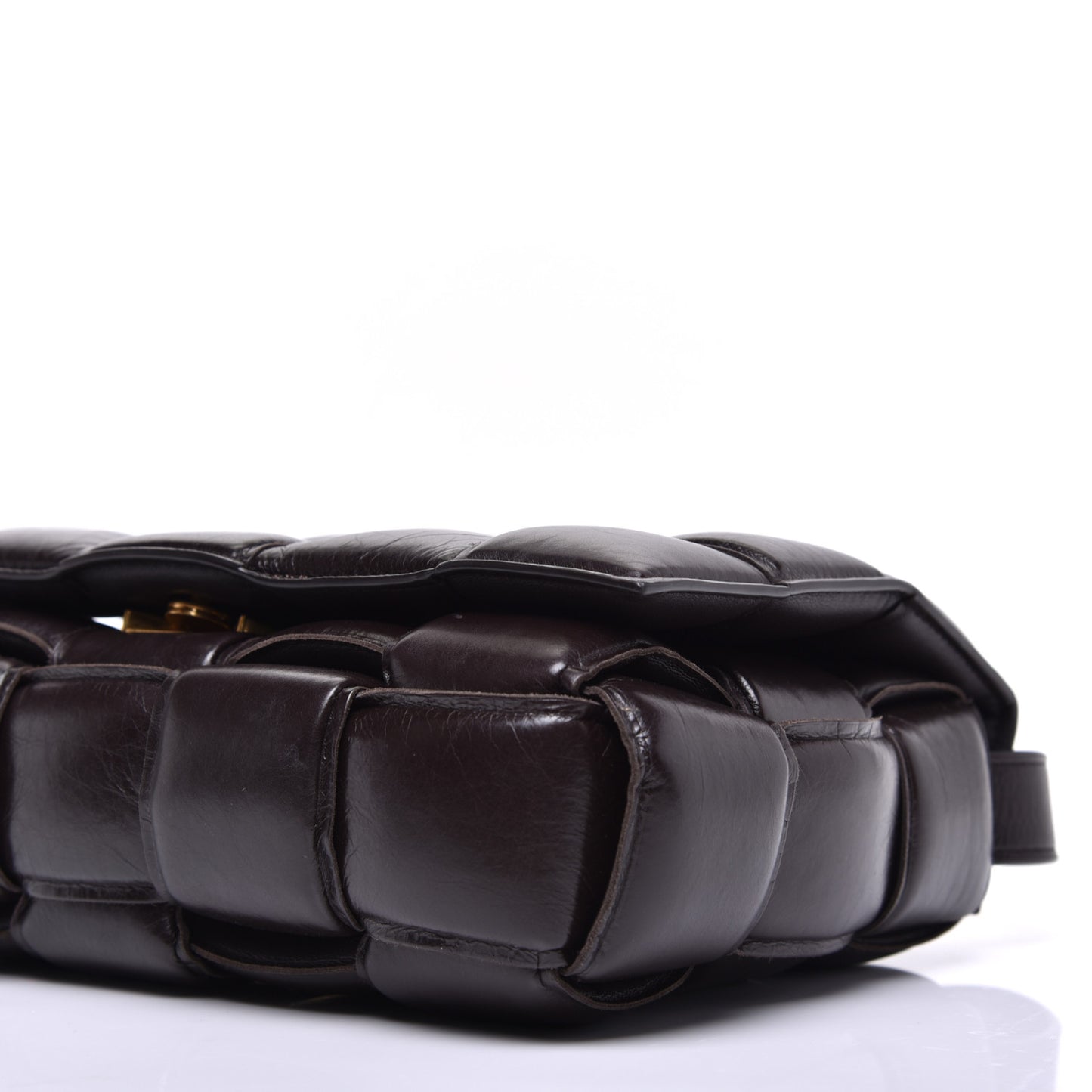 Paper Calfskin Maxi Intreccio Padded Cassette Crossbody Bag Fondant