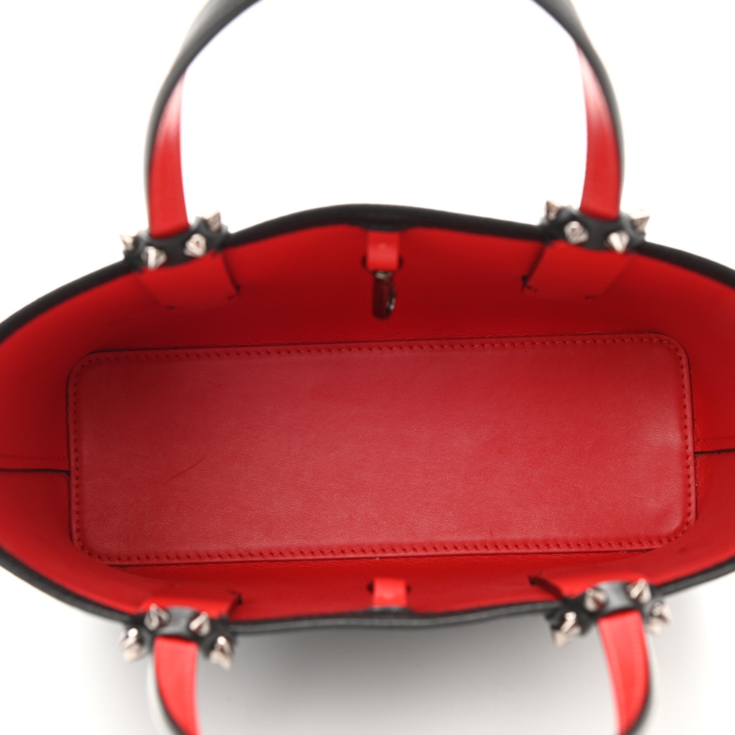 Calfskin Spikes Mini East West Cabata Tote Black