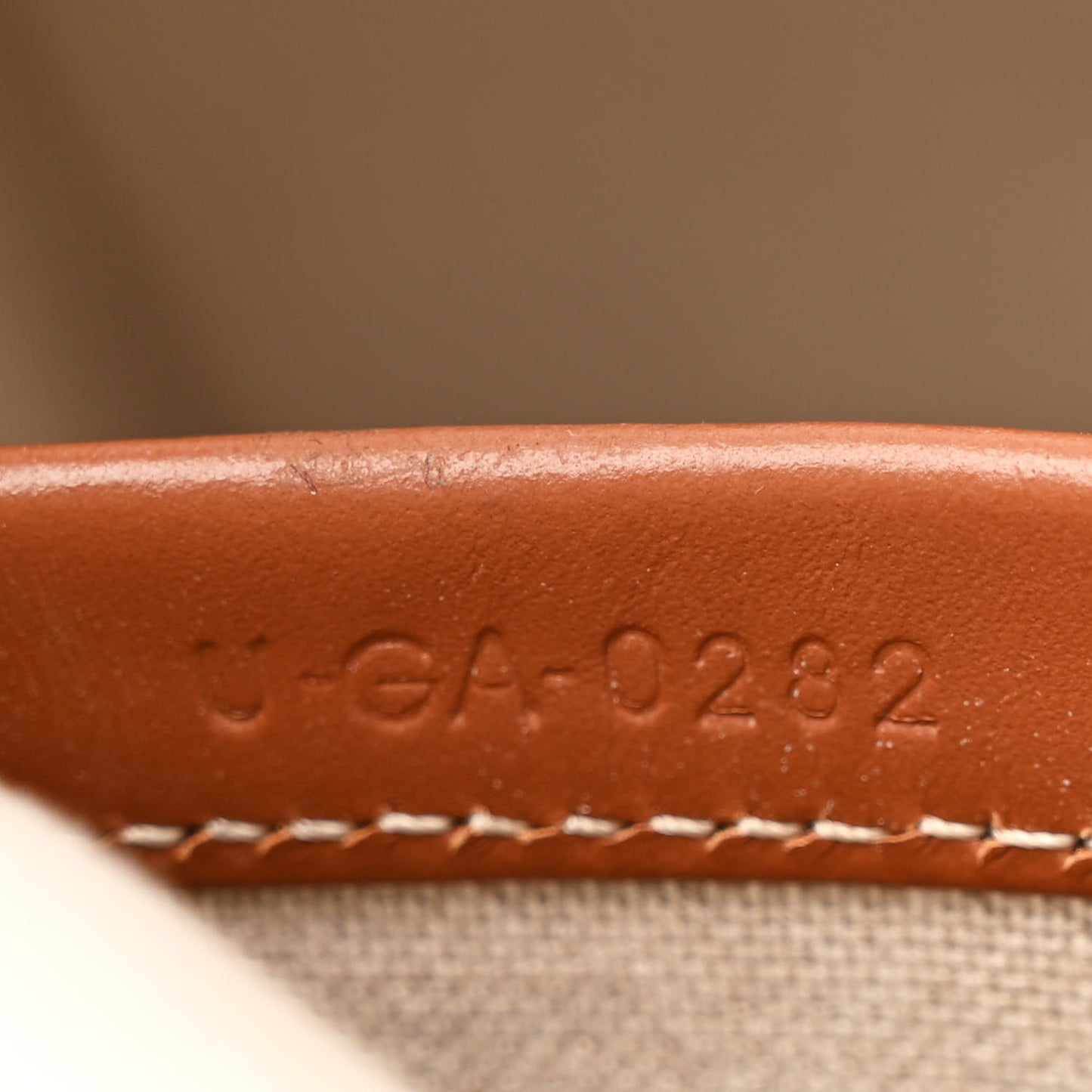 Canvas Calfskin Triomphe Large Cabas Thais Natural Tan