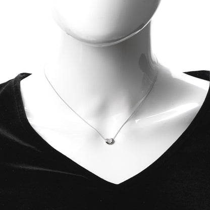 Tiffany Platinum Diamond 9mm Elsa Peretti Bean Pendant Necklace 2 of 6