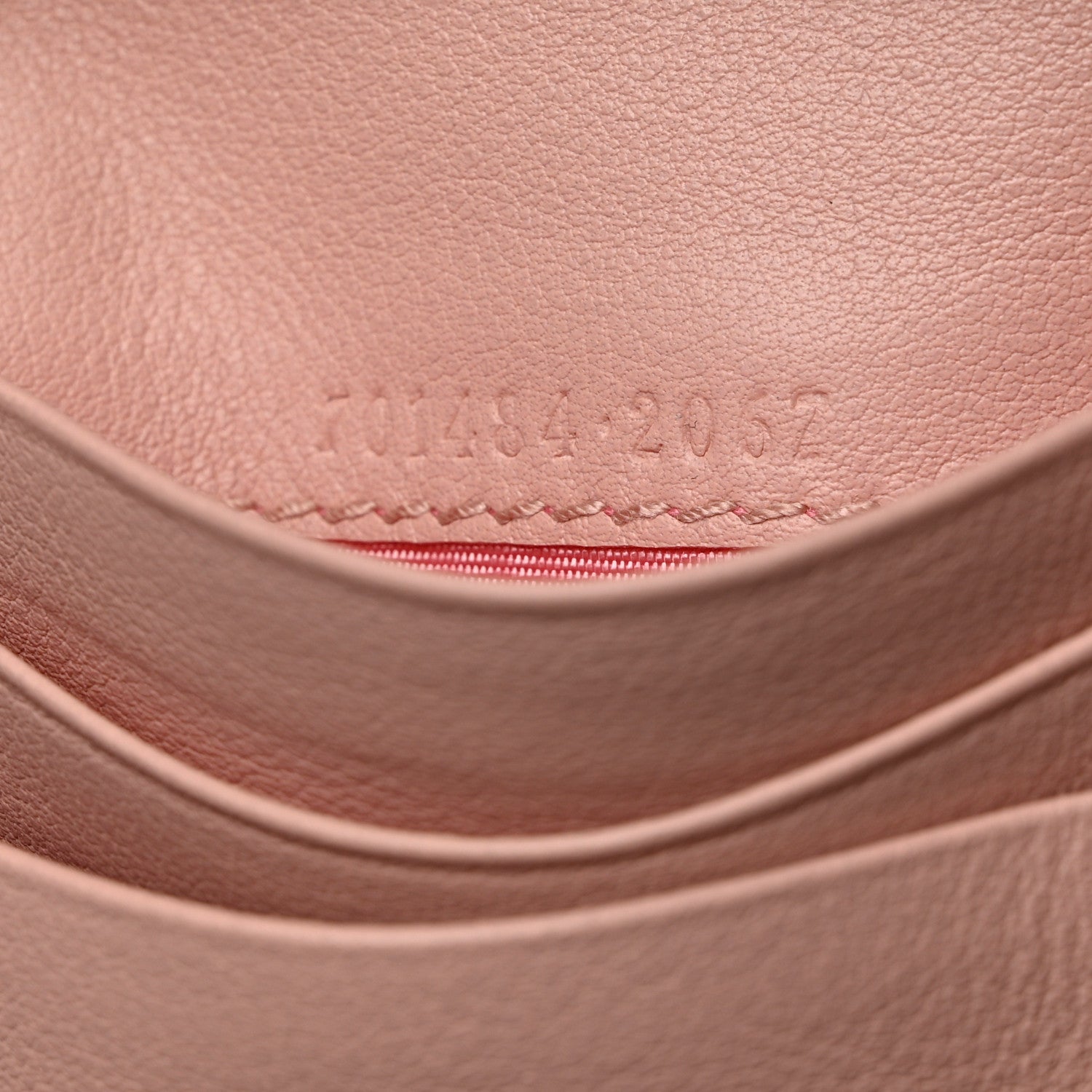 Gucci GG Supreme Monogram Vitello Eclipse Enamel Stripes GG Marmont Card Case Wallet Beige Ebony Perfect Pink 7 of 8