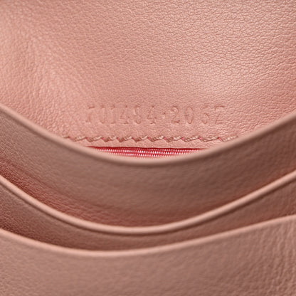 Gucci GG Supreme Monogram Vitello Eclipse Enamel Stripes GG Marmont Card Case Wallet Beige Ebony Perfect Pink 7 of 8
