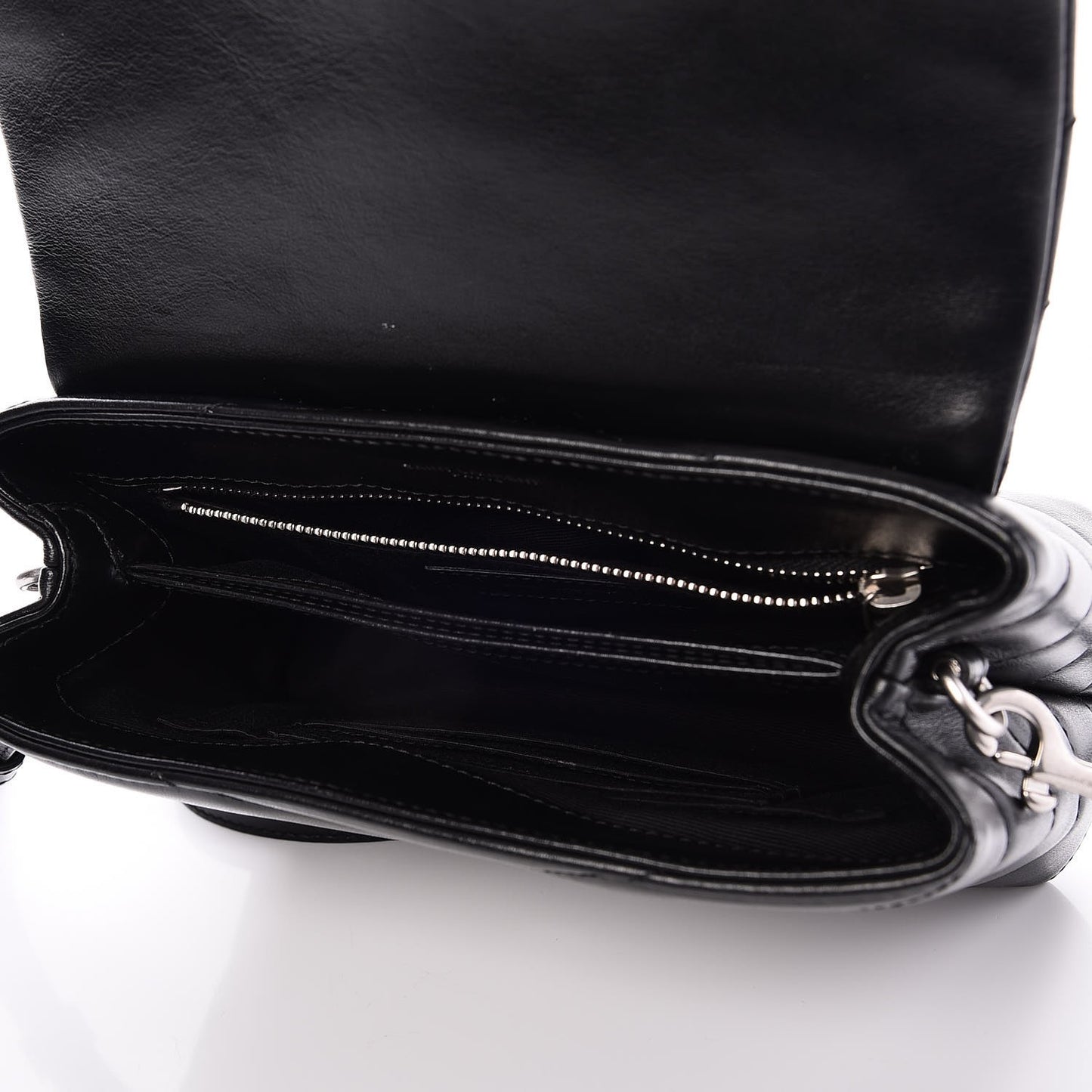 Calfskin Y Quilted Monogram Toy Loulou Crossbody Bag Black
