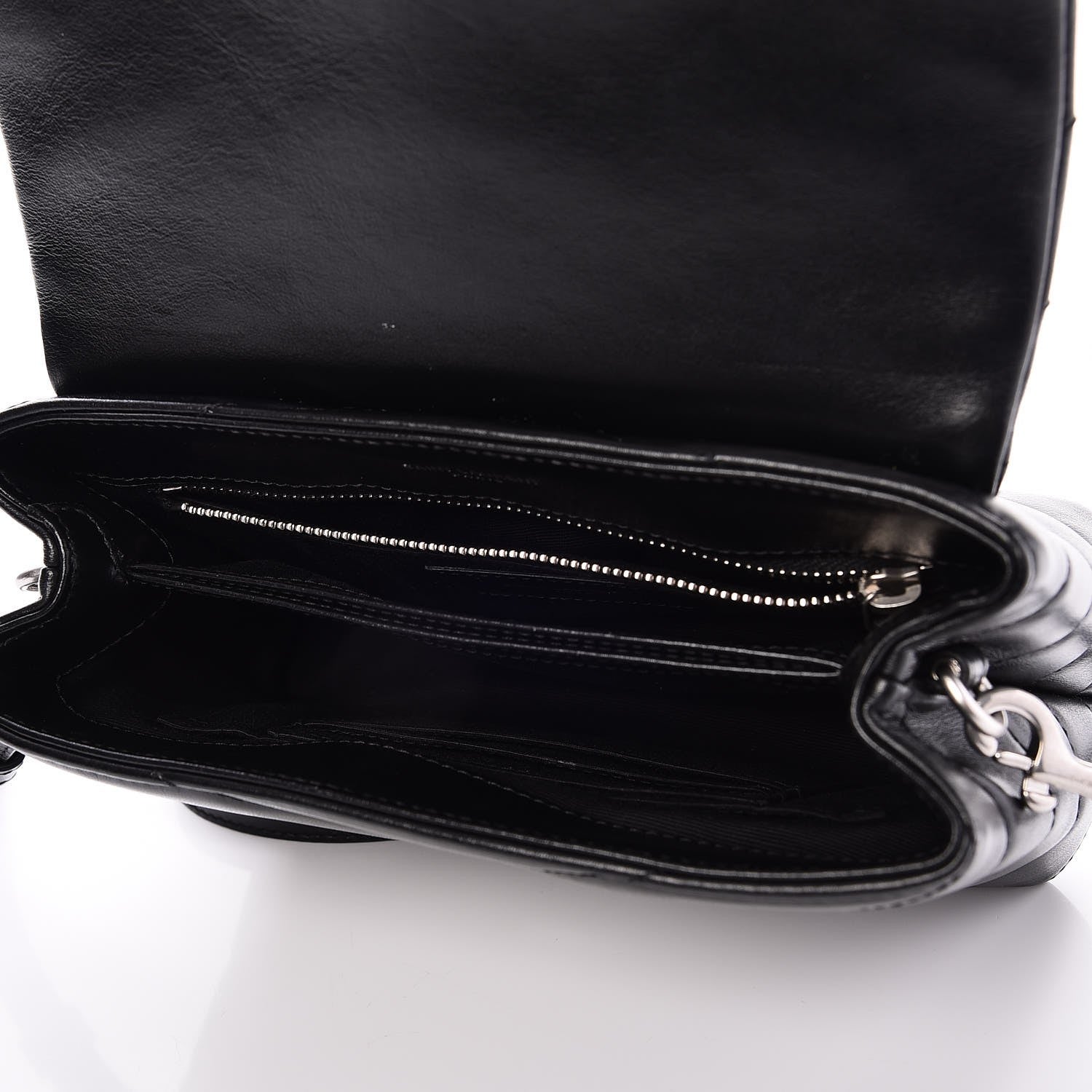Saint Laurent Calfskin Y Quilted Monogram Toy Loulou Crossbody Bag Black 5 of 8