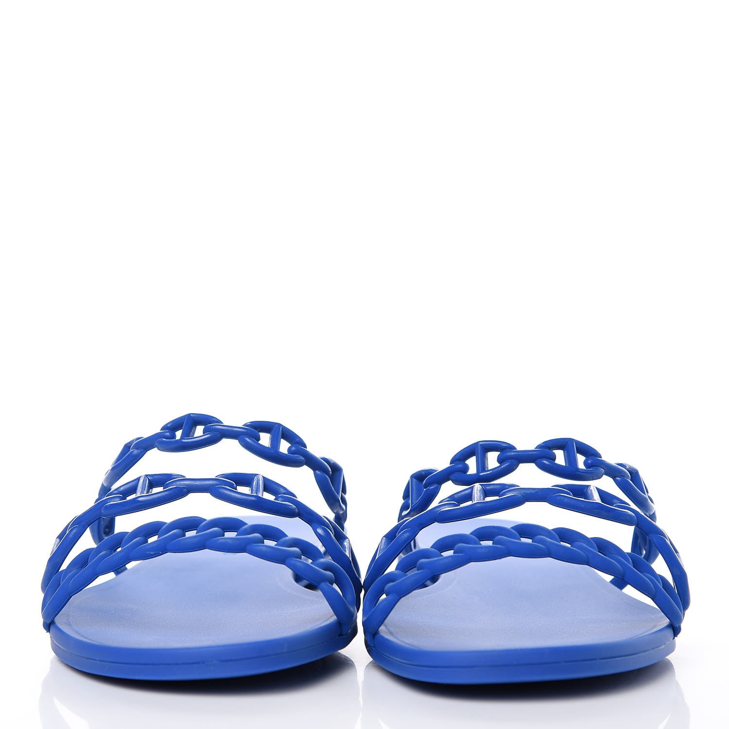 Hermes Rubber Chaine d'Ancre Rivage Sandals 37 Bleu Smalt 2 of 8