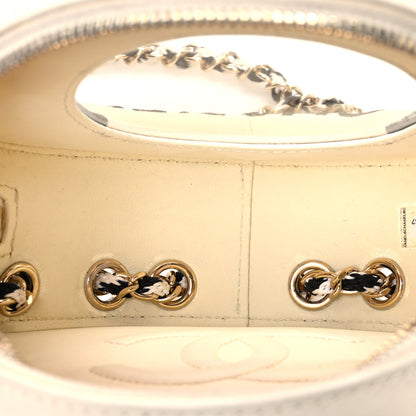 Chanel Lambskin Coco Lifesaver Round Bag Black White 5 of 11