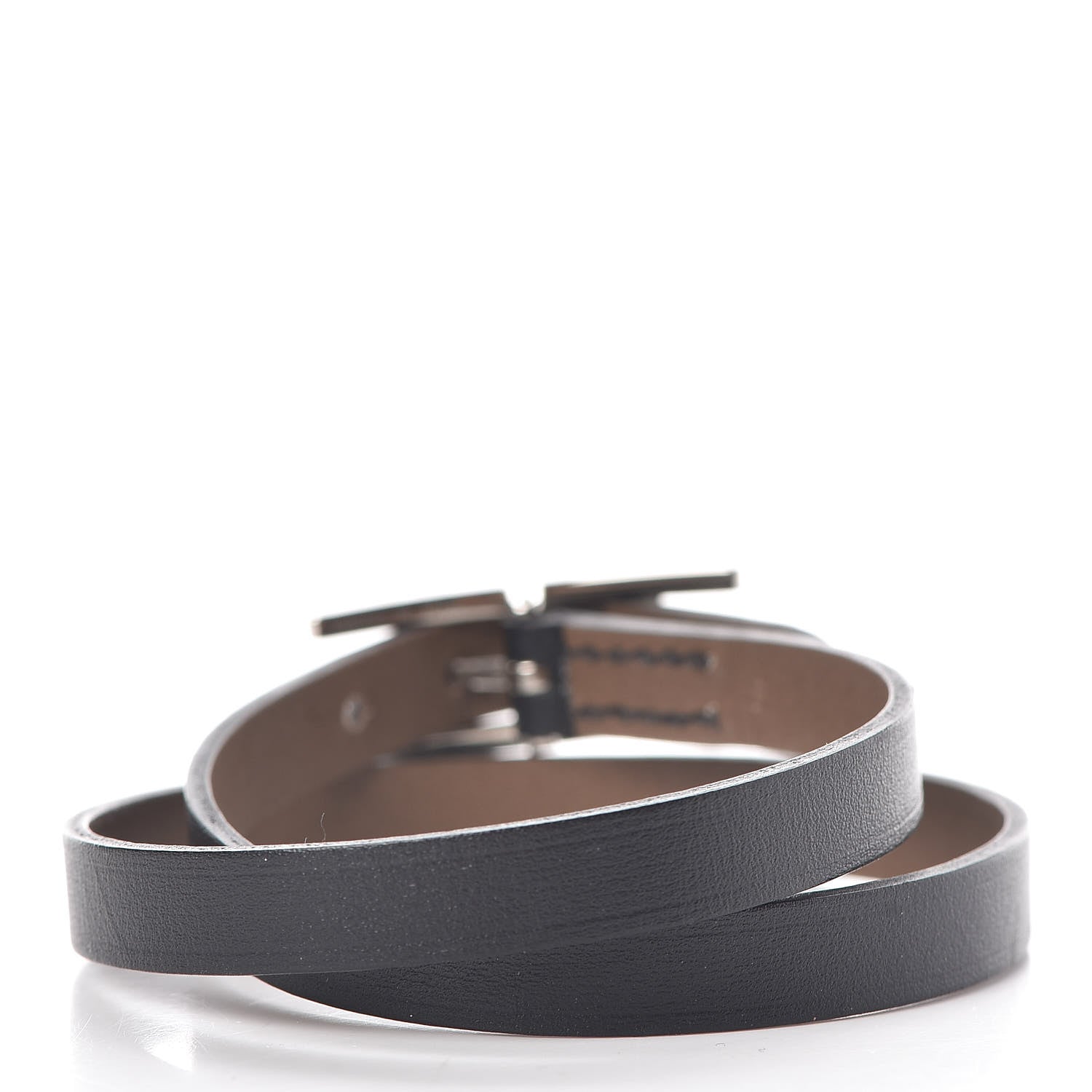 Hermes Chamonix Behapi Double Tour Bracelet S Black Etoupe 3 of 4