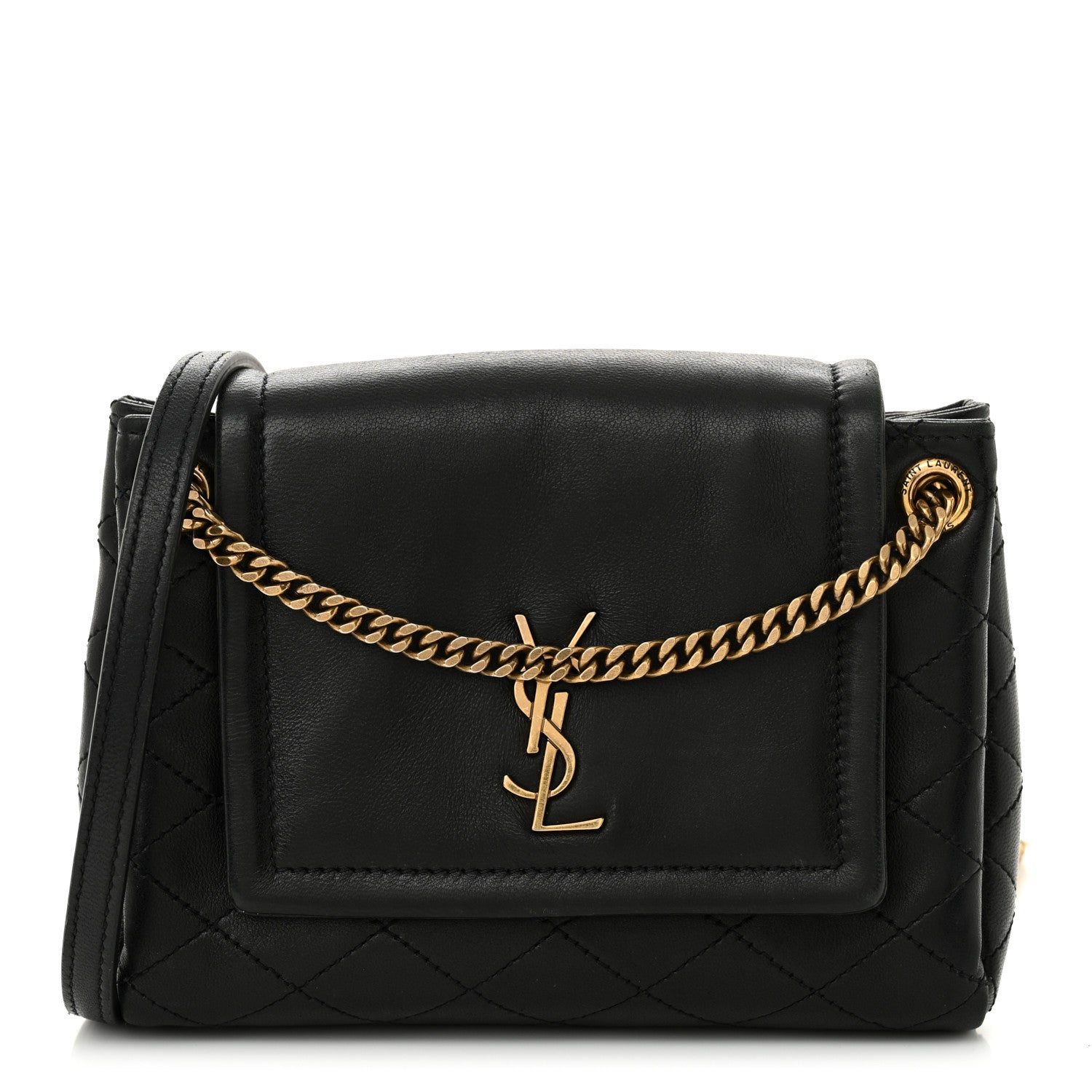 Saint Laurent Lambskin Quilted Monogram Mini Nolita Black 1 of 11