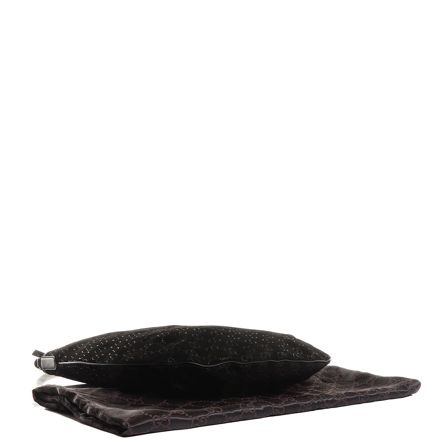 Suede Guccissima Monogram Hobo Black