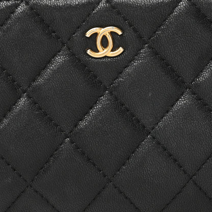 Chanel Lambskin Quilted Small Cosmetic Case Black 8 of 11