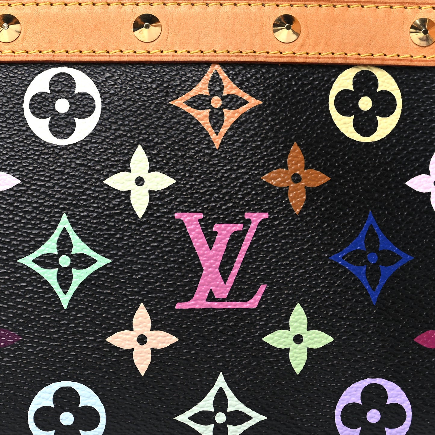 Monogram Multicolor Pochette Accessories Black