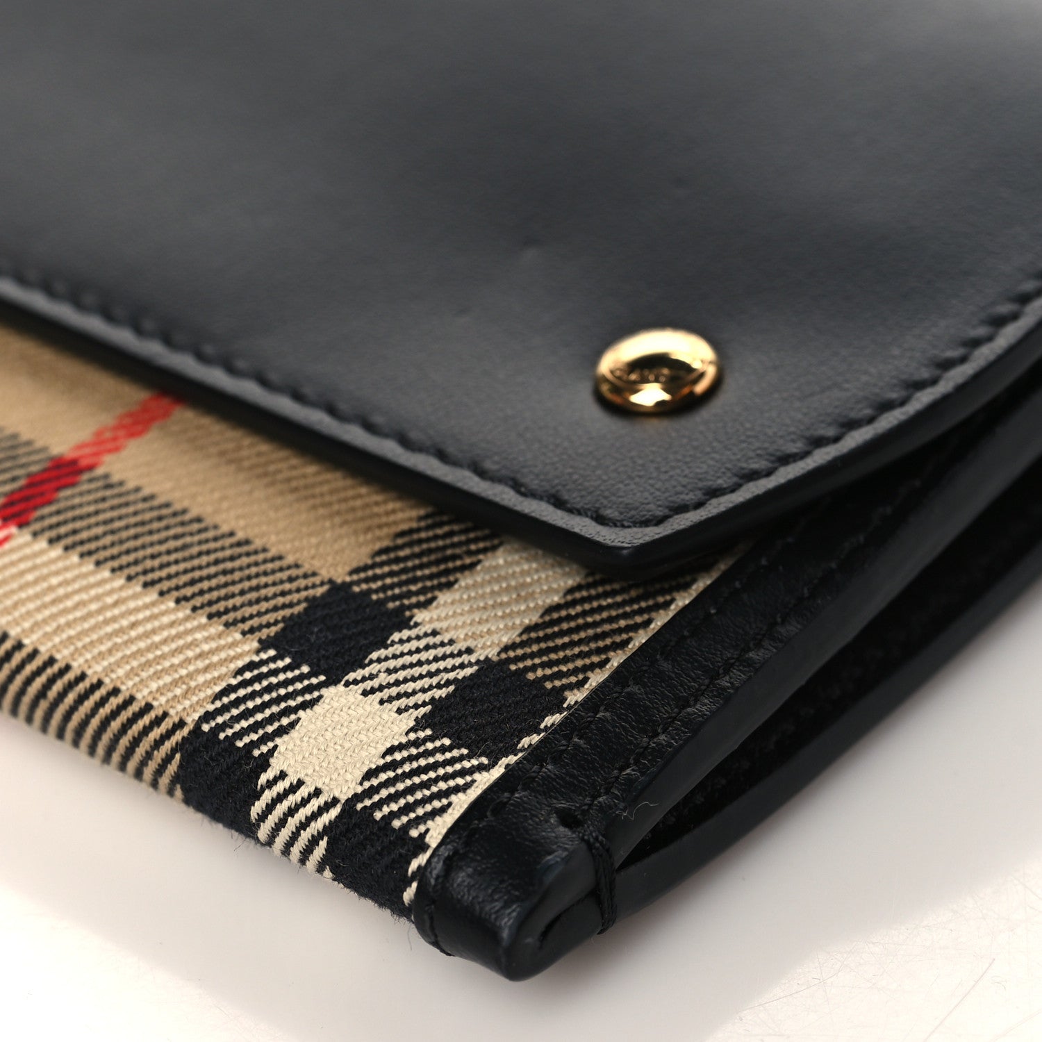 Burberry Calfskin Vintage Check Phone Pocket Crossbody Archive Beige Black 8 of 8