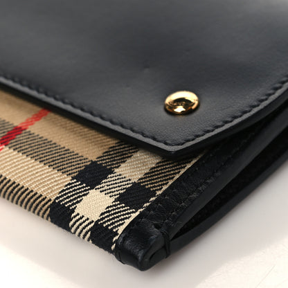 Burberry Calfskin Vintage Check Phone Pocket Crossbody Archive Beige Black 8 of 8