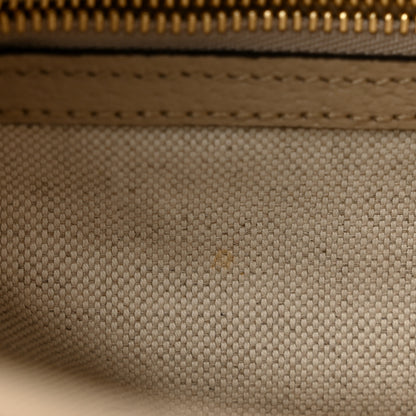 Gucci GG Supreme Monogram Textured Dollar Calfskin Web Small Jackie 1961 Hobo Beige Mystic White Oatmeal 10 of 11
