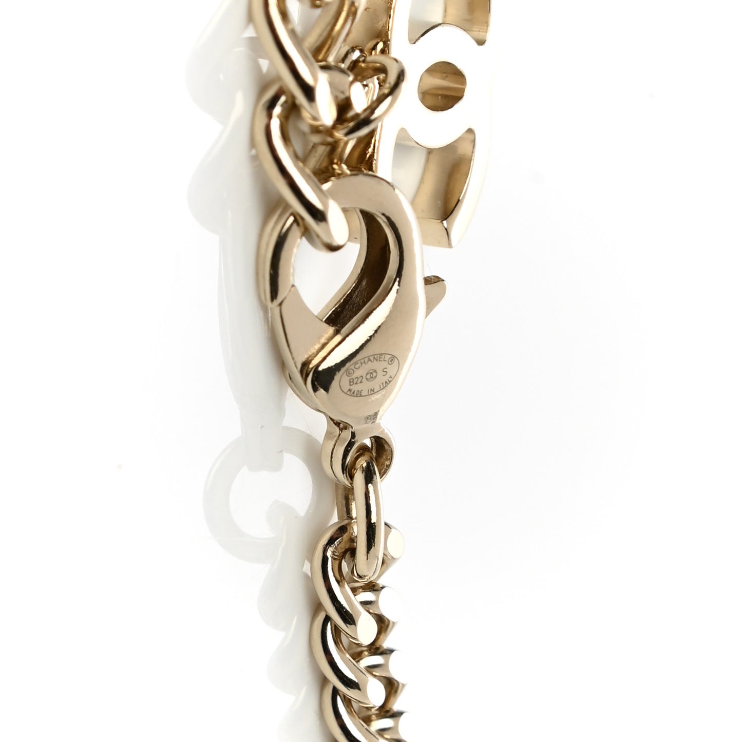 Crystal CC Chain Links Belt 80 Gold Silver