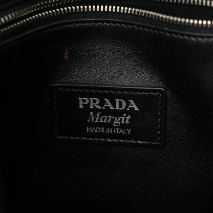 Prada City Calfskin Large Margit Bag Black 6 of 14