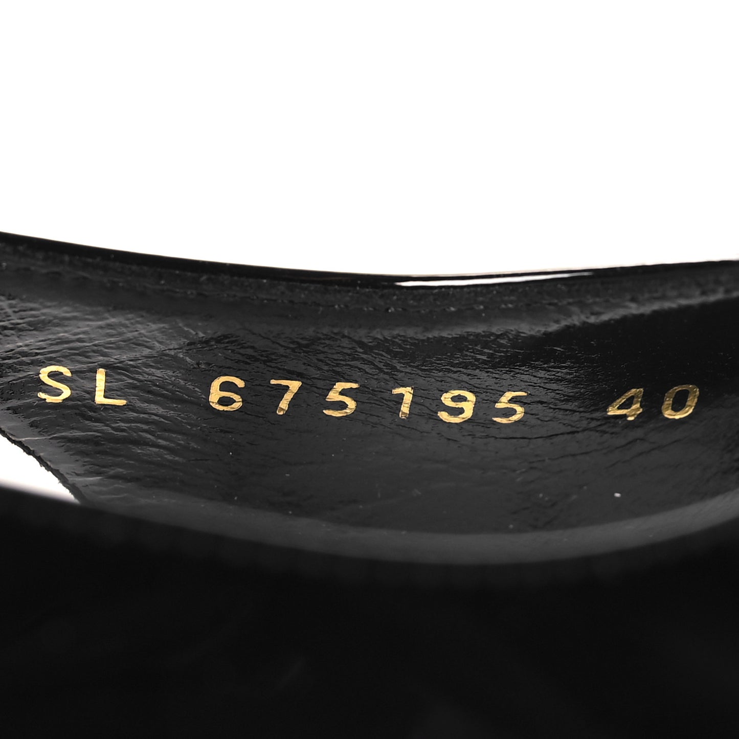 SAINT LAURENT Patent Cap Toe Vesper Slingback Pumps 40 Black