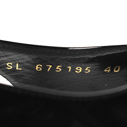 Saint Laurent SAINT LAURENT Patent Cap Toe Vesper Slingback Pumps 40 Black 7 of 9