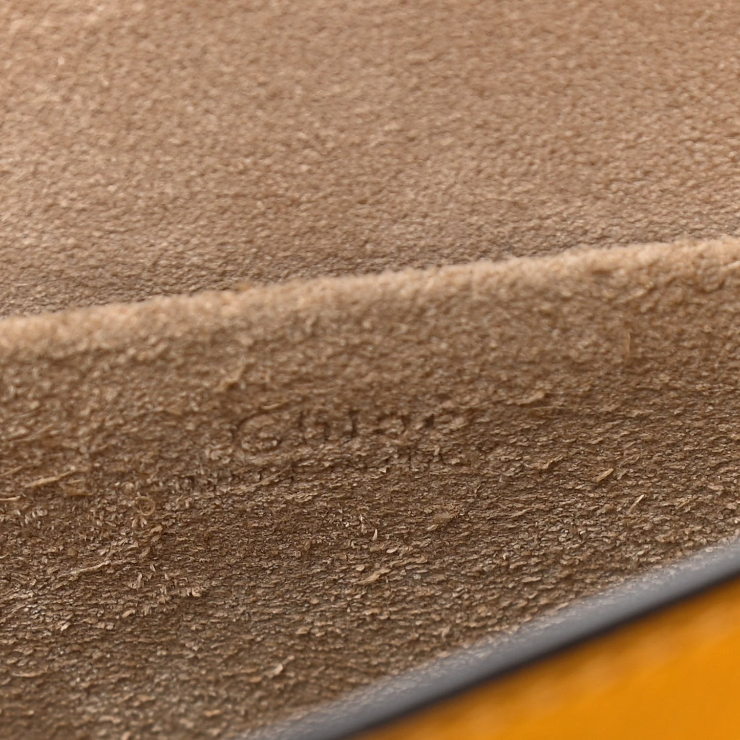 Calfskin Suede Medium Nile Bracelet Bag Dark Ochre
