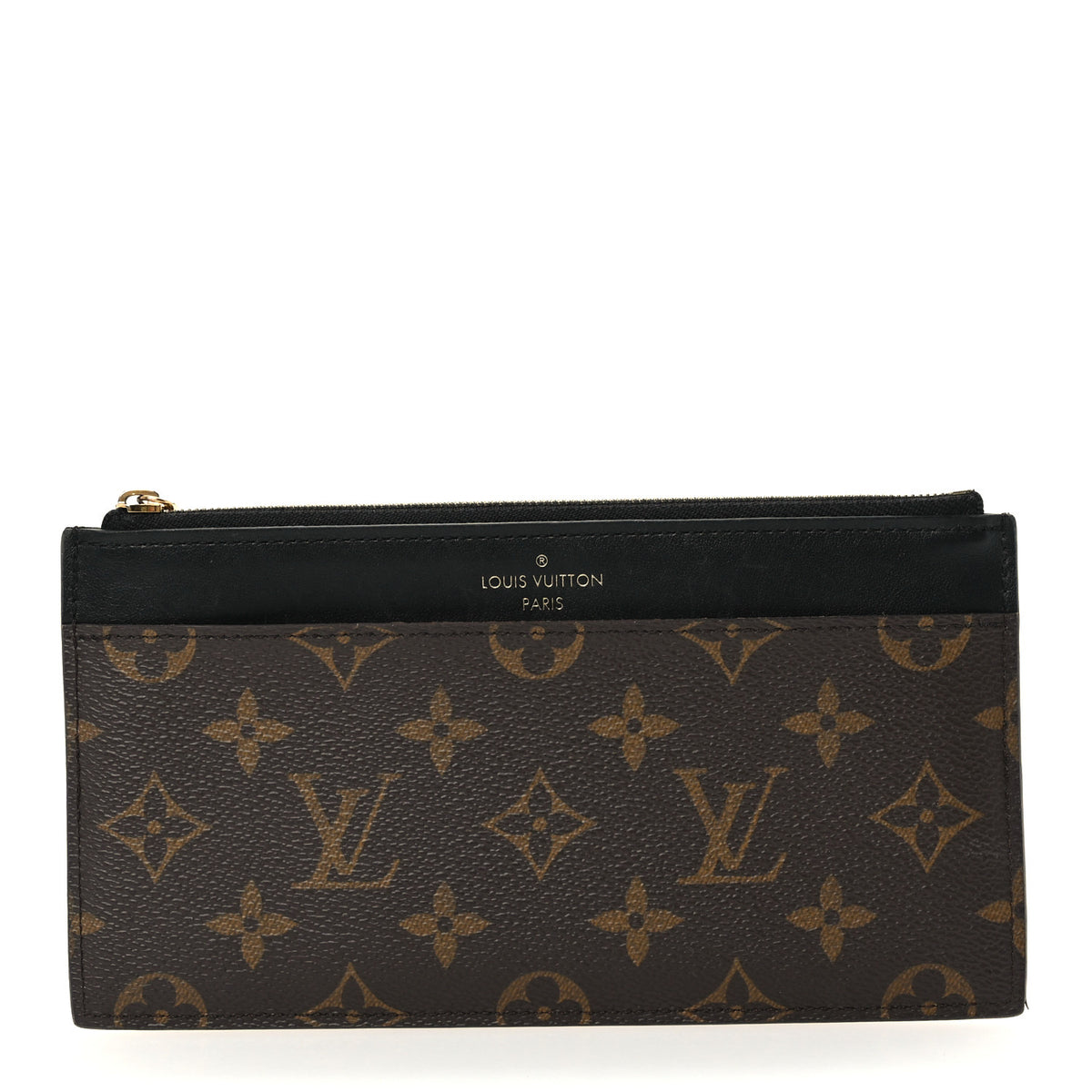 Monogram Slim Purse Black