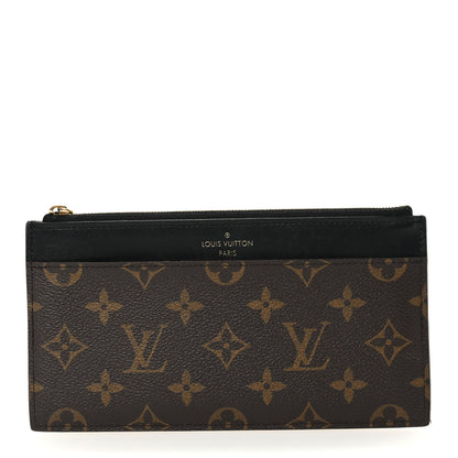 Louis Vuitton Monogram Slim Purse Black 1 of 7