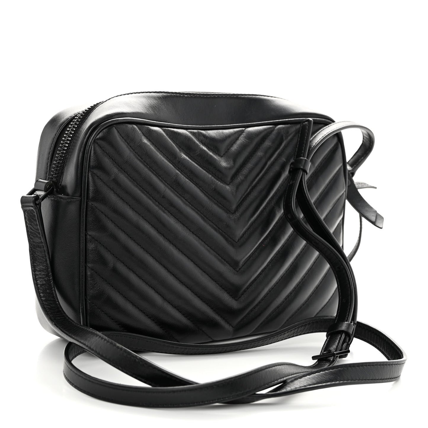 Calfskin Matelasse Monogram Lou Camera Bag Black