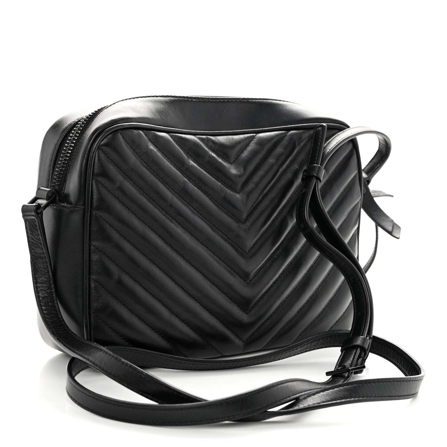 Saint Laurent Calfskin Matelasse Monogram Lou Camera Bag Black 3 of 10