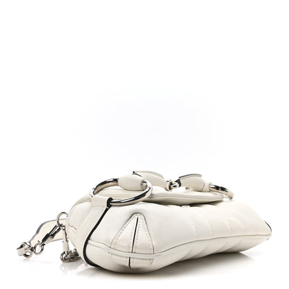Gucci Nappa Vertical Matelasse Small Maxi Horsebit Chain Shoulder Bag Great White 4 of 10