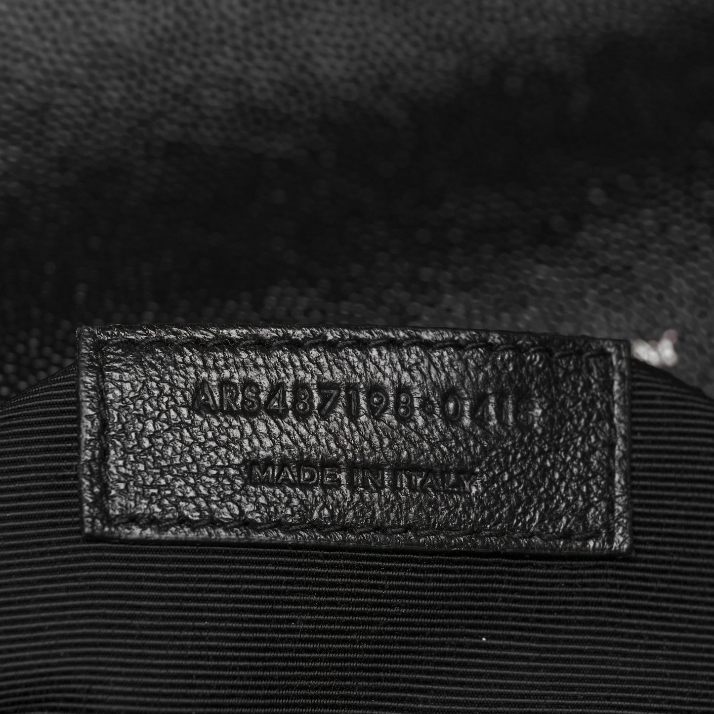 Grain De Poudre Textured Mixed Matelasse Triquilt Medium Monogram Satchel Black