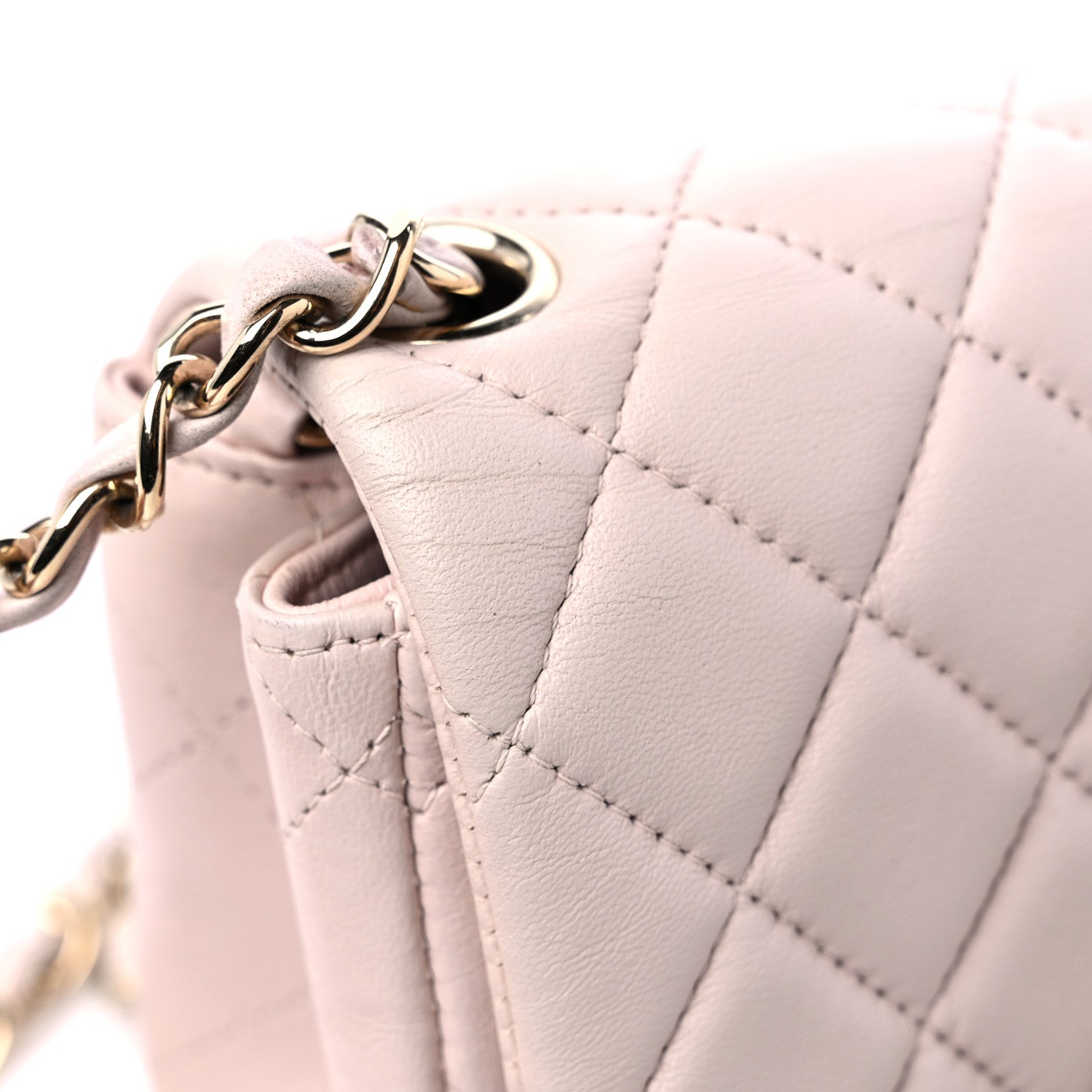 Chanel Lambskin Quilted Mini Square Flap Light Pink 14 of 17
