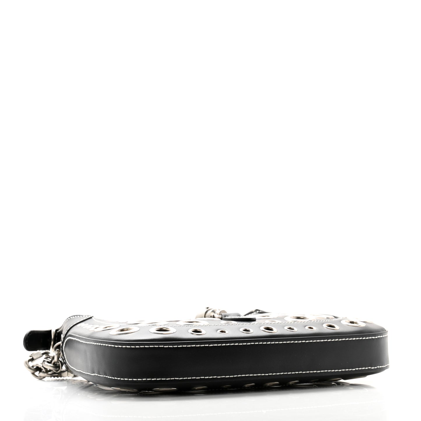 Calfskin Ha Ha Ha Jackie 1961 Eyelet Hobo Black