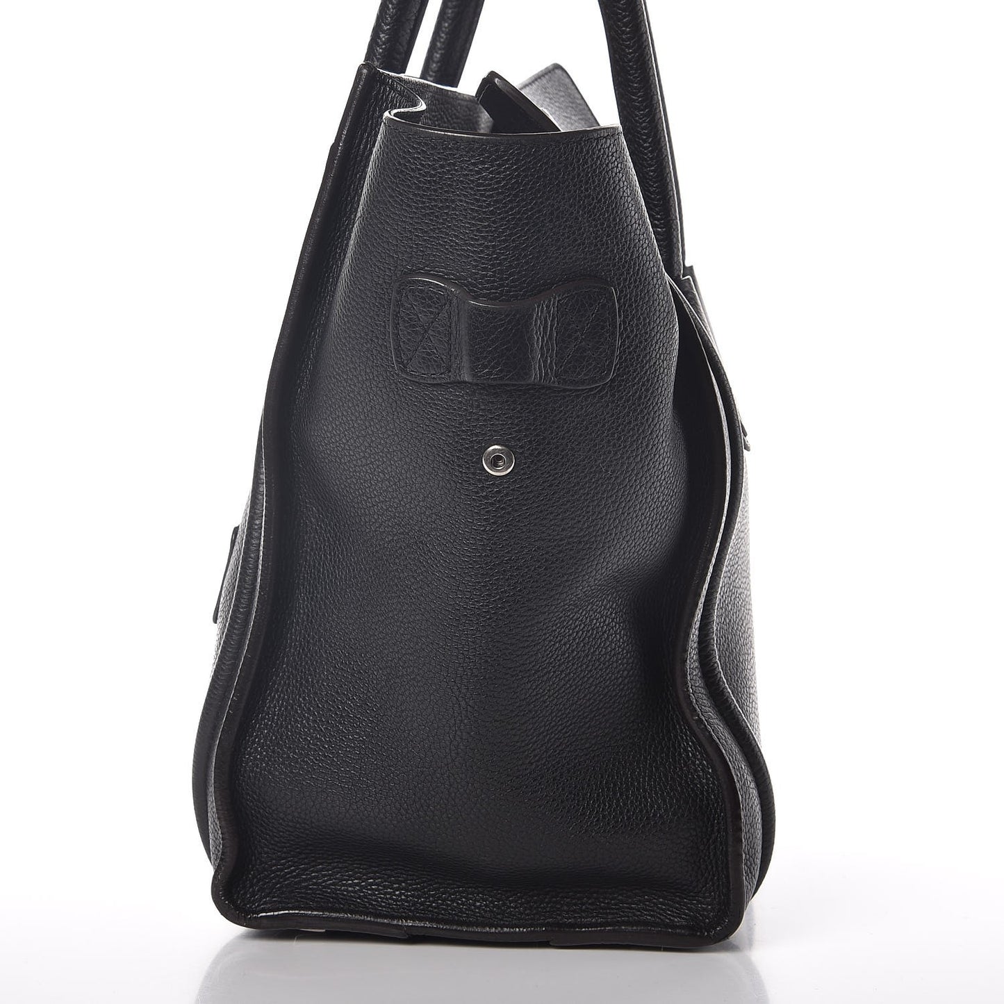 Drummed Calfskin Mini Luggage Black