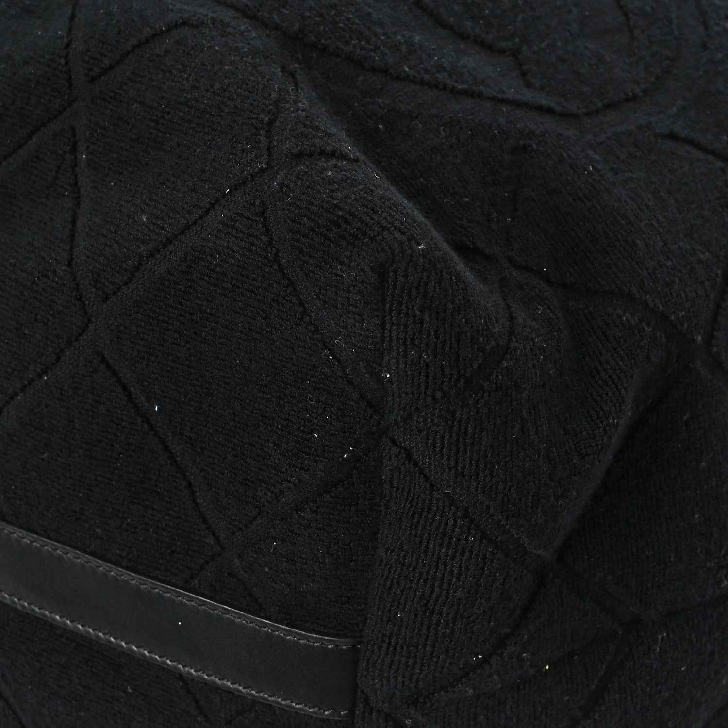 Chanel Terry Cotton CC Beach Tote Set Black 9 of 11