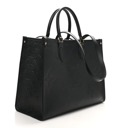 Louis Vuitton Empreinte Monogram Giant OnTheGo MM Black 3 of 9