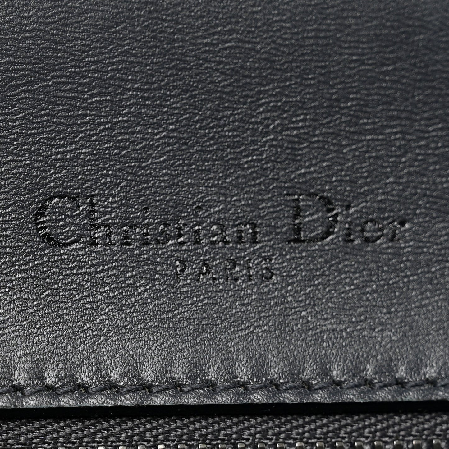 Metallic Calfskin Micro-Cannage Medium Diorama Flap Bag Graphite