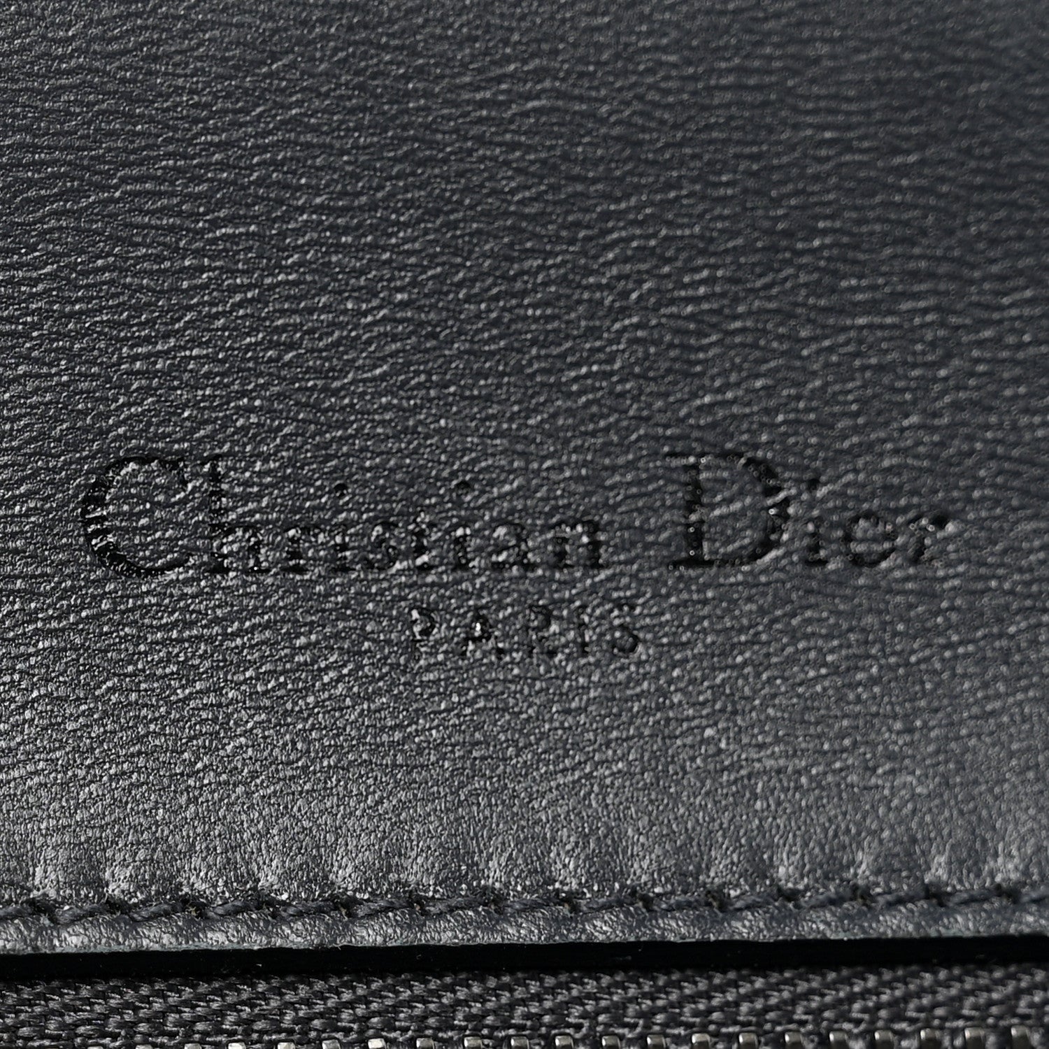 Christian Dior Metallic Calfskin Micro-Cannage Medium Diorama Flap Bag Graphite 6 of 9