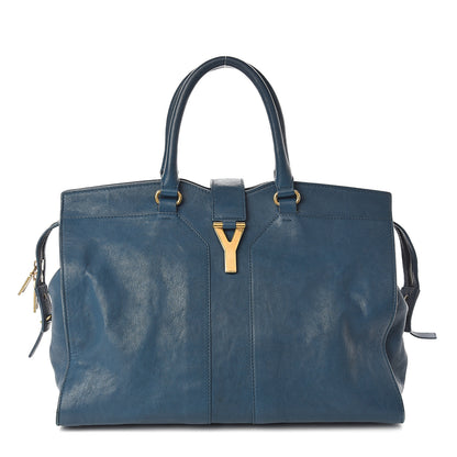 Saint Laurent Sheepskin Large Cabas ChYc Blue 1 of 7