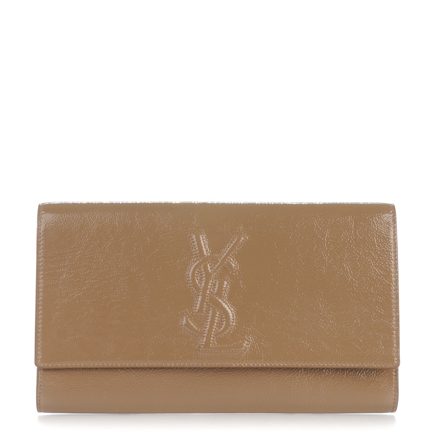 Saint Laurent Textured Patent Calfskin Large Belle De Jour Clutch 1 of 8