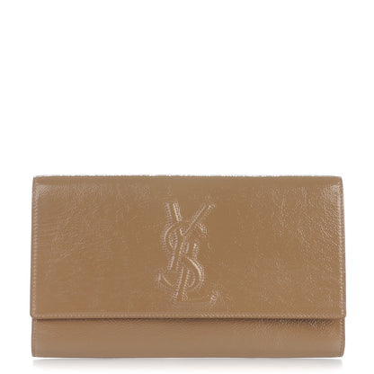 Saint Laurent Textured Patent Calfskin Large Belle De Jour Clutch 1 of 8