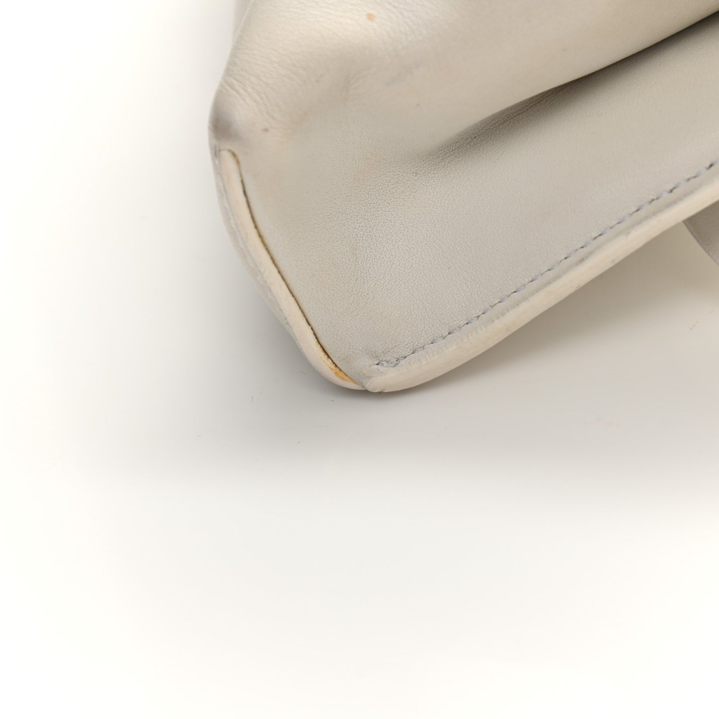 Natural Calfskin Bum Bag White