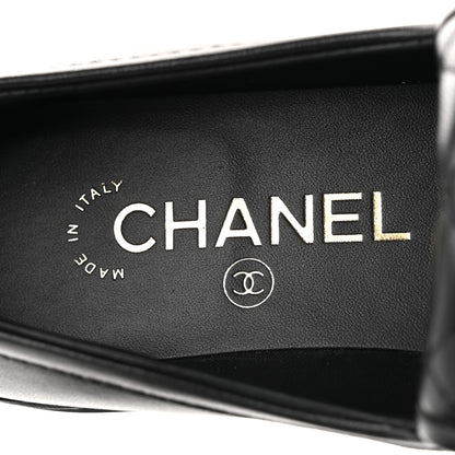 Chanel Lambskin Quilted CC Turnlock Loafers 36.5 Black 8 of 9