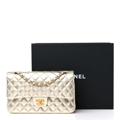 Chanel Metallic Lambskin Quilted Medium Double Flap Gold 11 of 11