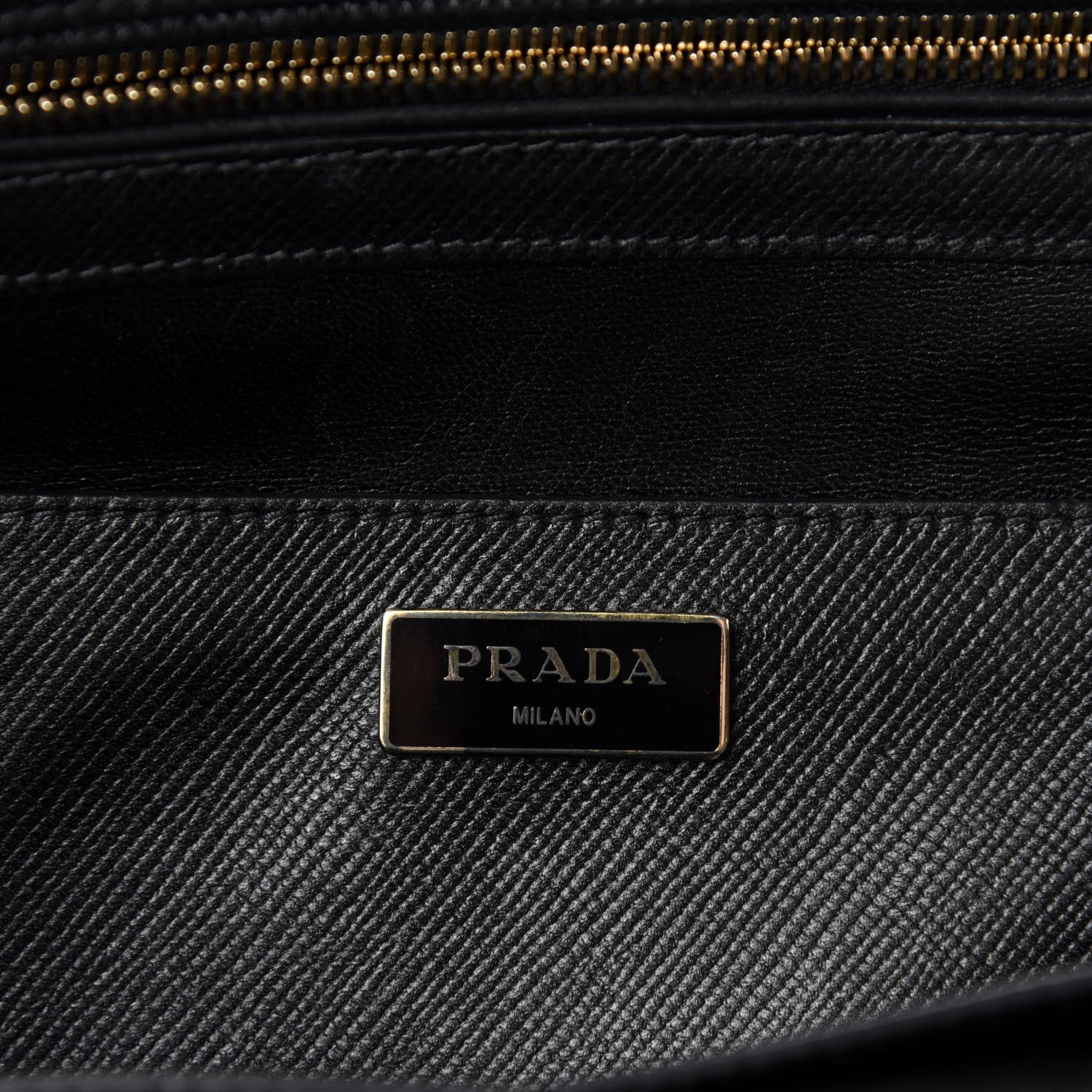 Prada Saffiano Cuir Large Top Handle Satchel Black 11 of 14