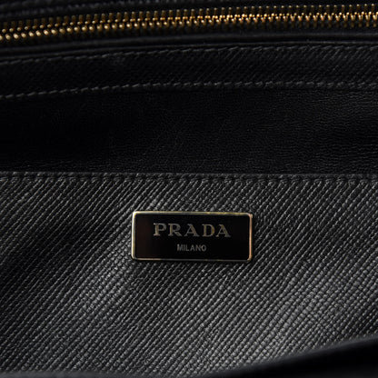Prada Saffiano Cuir Large Top Handle Satchel Black 11 of 14