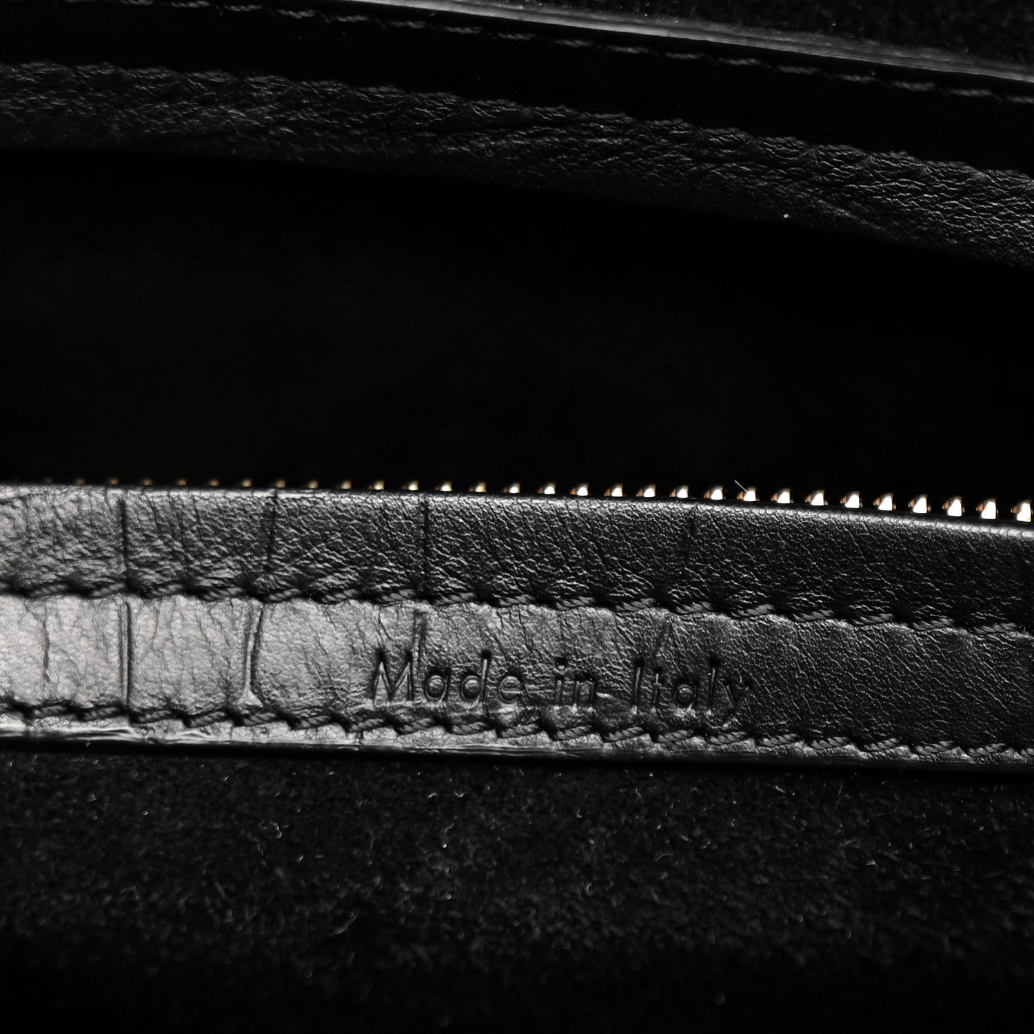 Celine Crocodile Embossed Calfskin Medium Phantom Luggage Black 7 of 13