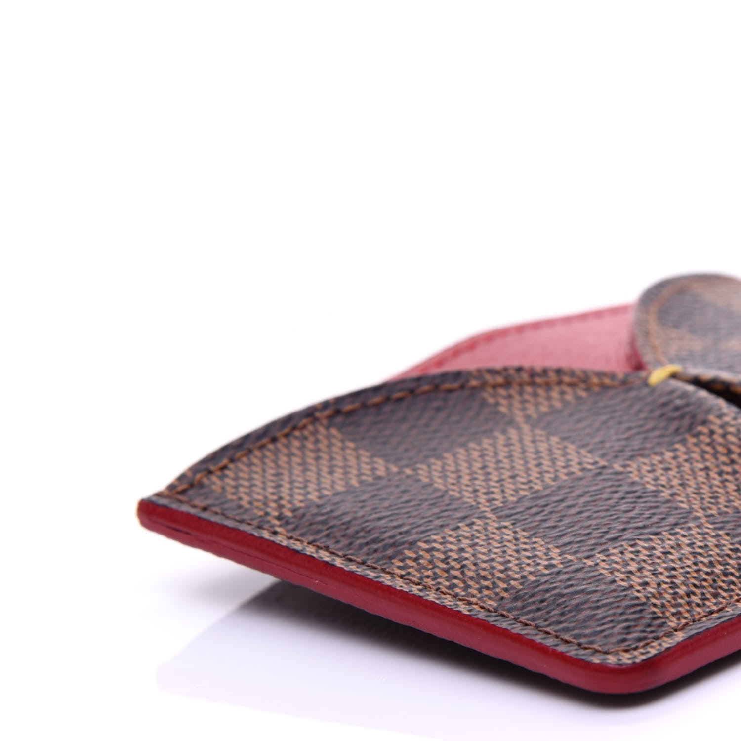 Louis Vuitton Damier Ebene Caissa Card Holder Cherry 12 of 18