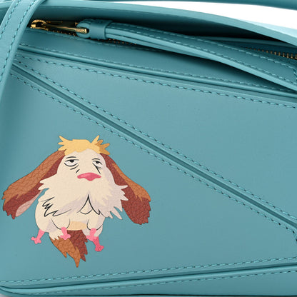 Loewe X HOWL'S MOVING CASTLE Satin Calfskin Heen Mini Puzzle Bag Light Blue 8 of 10