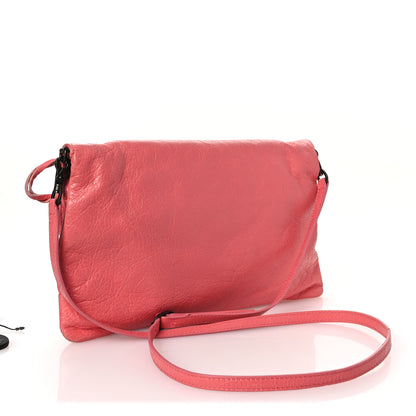 Balenciaga Agneau Classic Hardware Envelope Strap Clutch Rose Jaipur 4 of 17